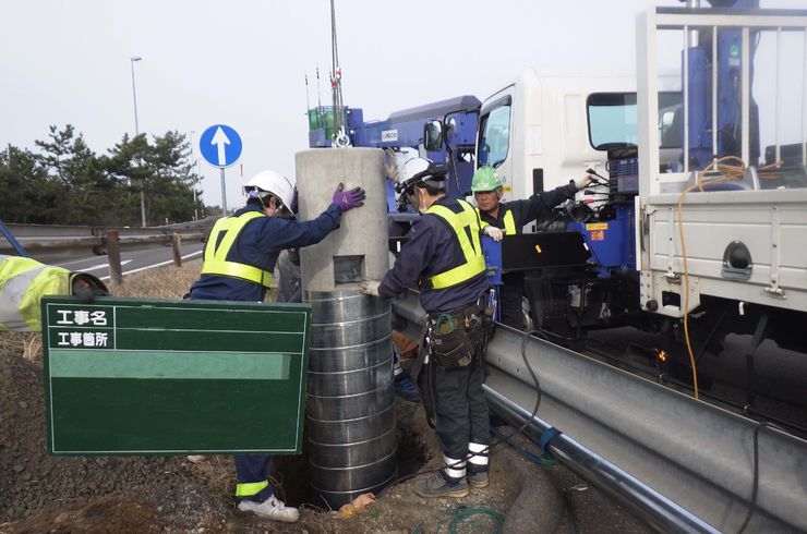 道路照明基礎設置作業